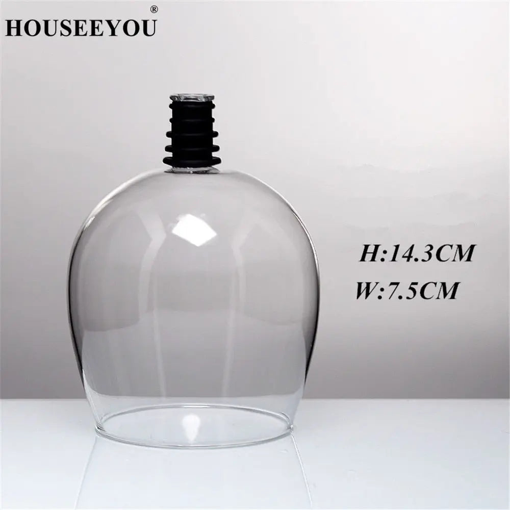 HOUSEEYOU Creative Red Wine Champagne Glass Cup with Silicone Seal Drink Directly from Bottle Crystal Glasses Cocktail Mug 260ML My StoreI bought three.