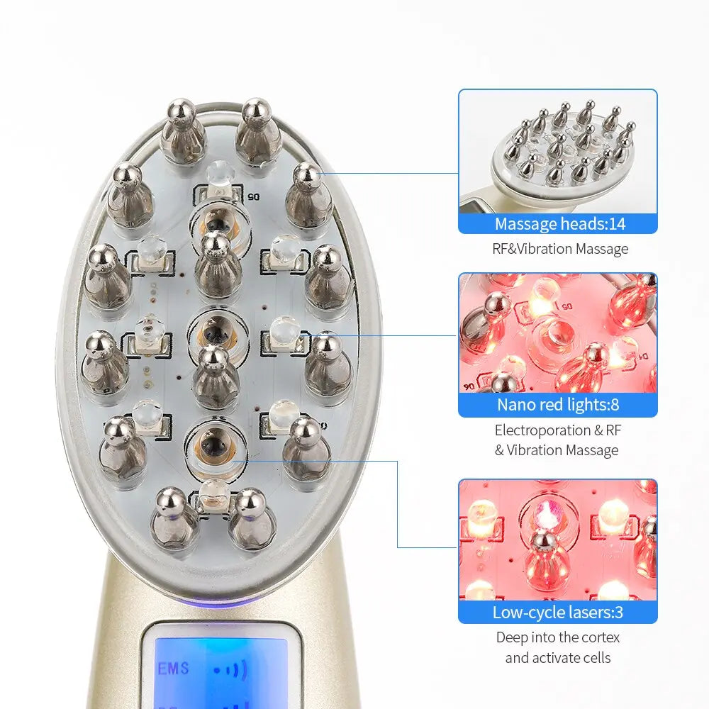 Electric Laser Hair Growth Comb Infrared EMS RF Vibration Massager Microcurrent Hair Care Hair Loss Treatment Hair Regrowth My StoreI bought three.