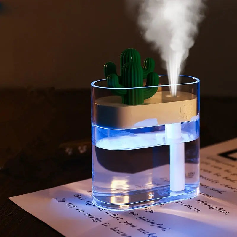 160ML Ultrasonic Air Humidifier Clear Cactus Color Light USB Essential Oil Diffuser Car Purifier Aroma Diffusor Anion Mist Maker My StoreI bought three.