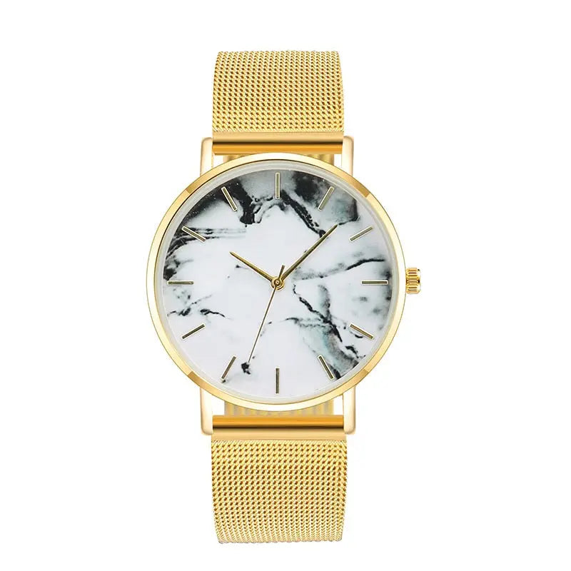 Fashion Rose Gold Mesh Band Creative Marble Female Wrist Watch Luxury Women Quartz Watches Gifts Relogio Feminino Drop Shipping My StoreI bought three.