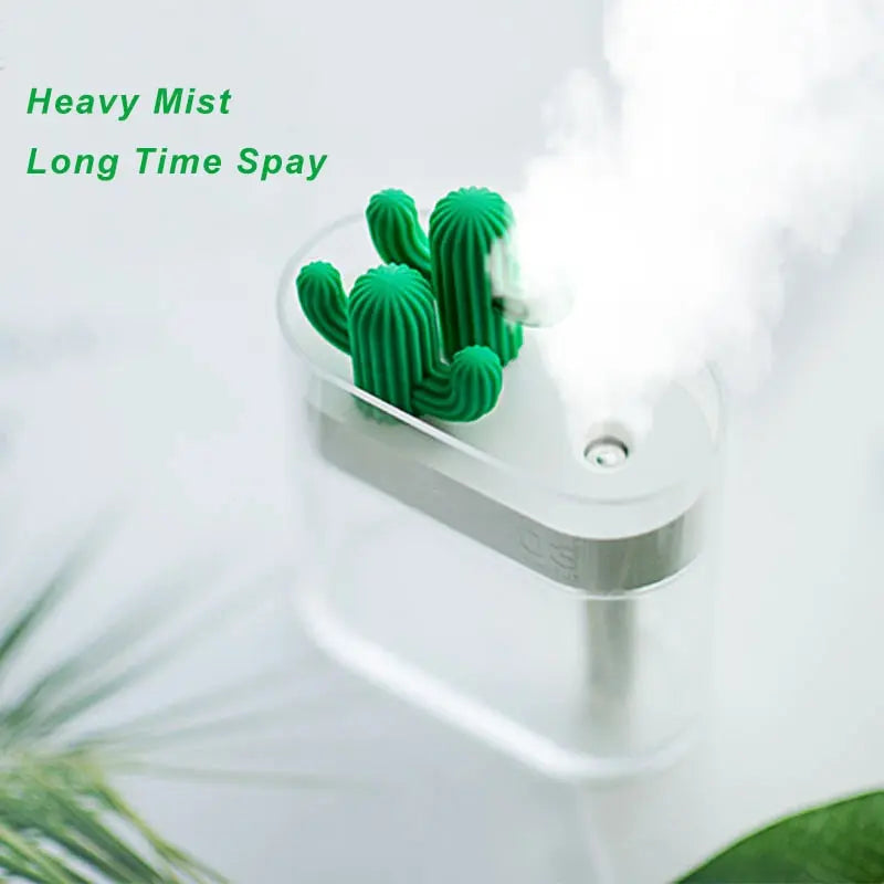 160ML Ultrasonic Air Humidifier Clear Cactus Color Light USB Essential Oil Diffuser Car Purifier Aroma Diffusor Anion Mist Maker My StoreI bought three.