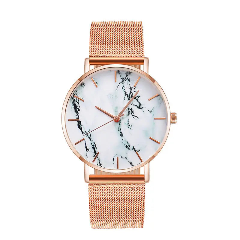 Fashion Rose Gold Mesh Band Creative Marble Female Wrist Watch Luxury Women Quartz Watches Gifts Relogio Feminino Drop Shipping My StoreI bought three.